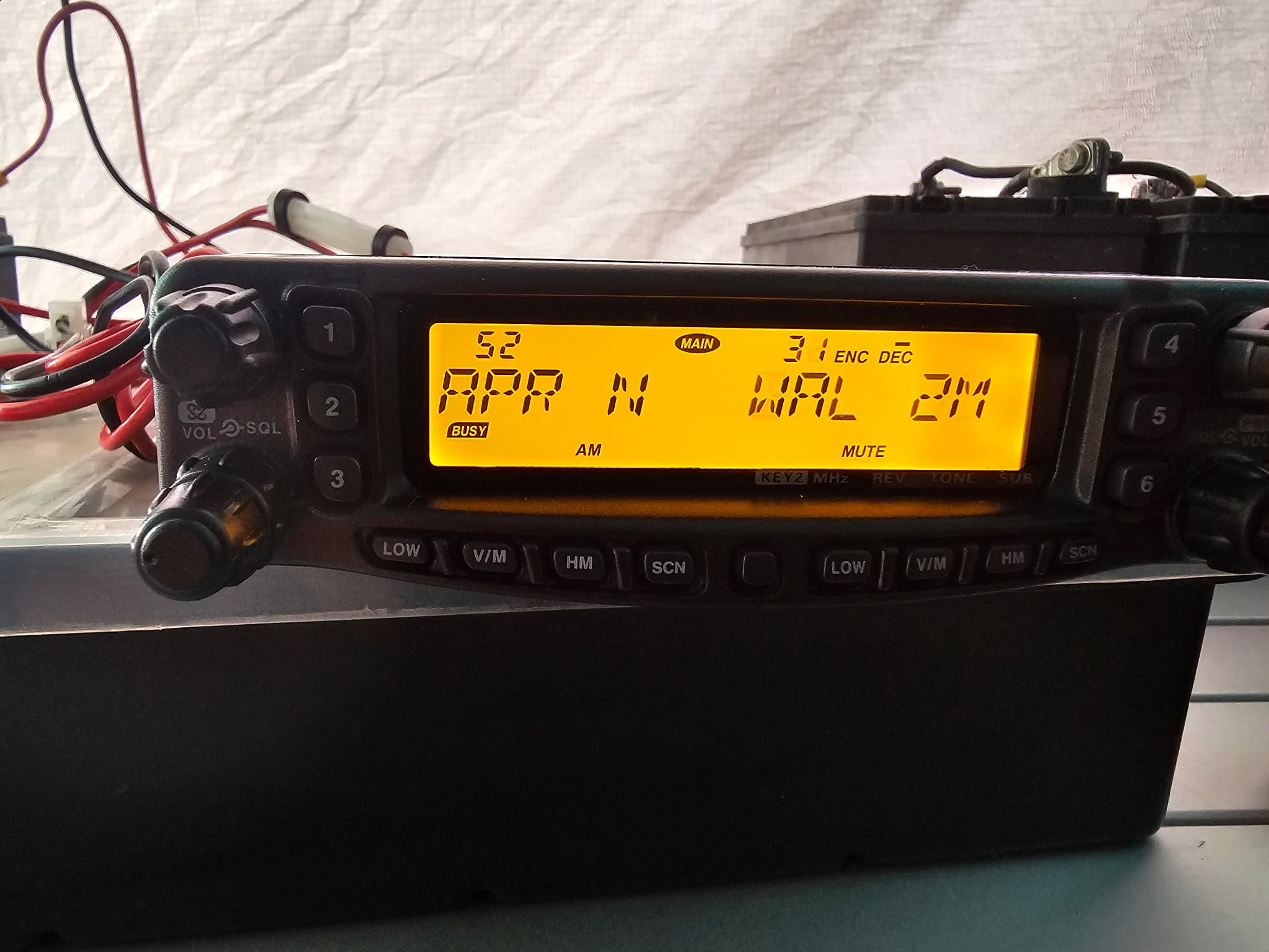 2m APRS rig — WAL-2M on the display